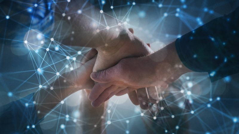 Hands together agreeing network